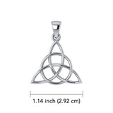 The Divine Power of the Triquetra ~ 14K White Gold Pendant WTP3378