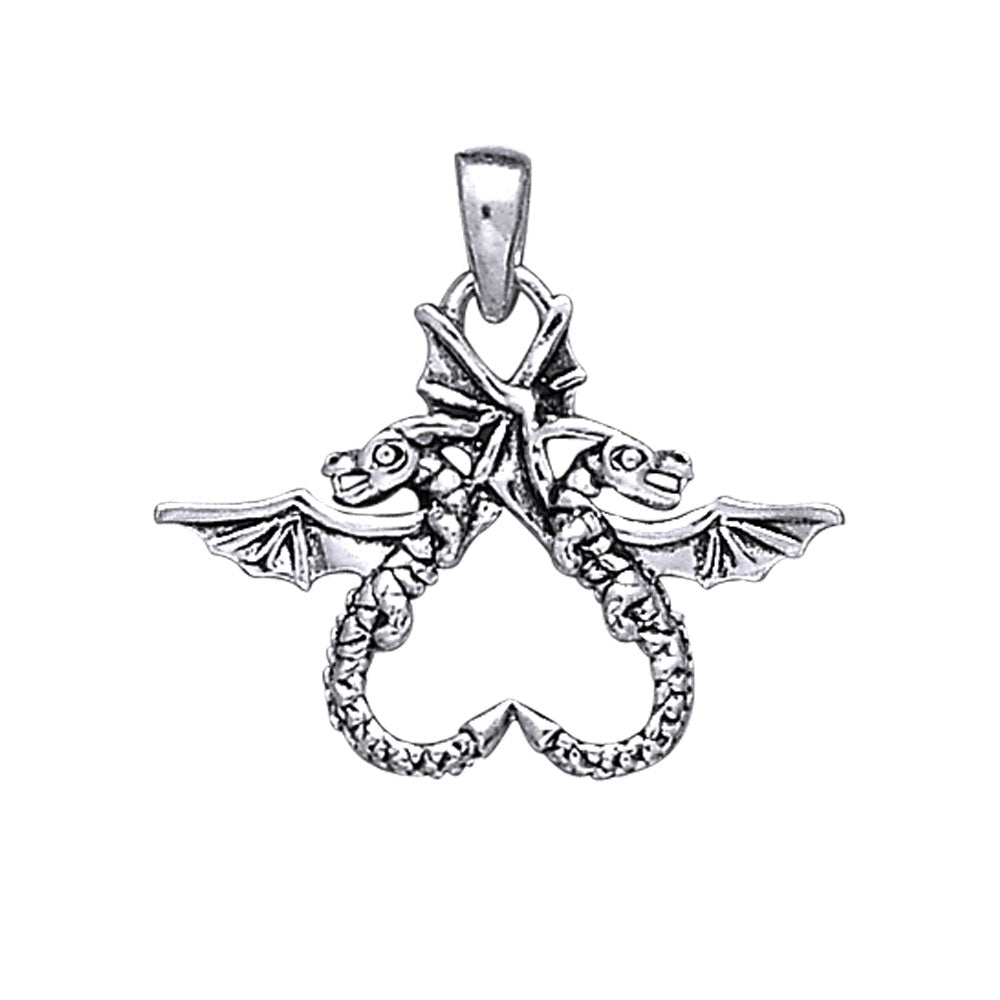 Dragon’s power of two ~ 14K White Gold Pendant WTP896