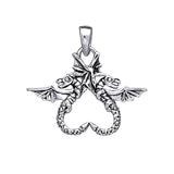 Dragon’s power of two ~ 14K White Gold Pendant WTP896