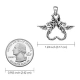 Dragon’s power of two ~ 14K White Gold Pendant WTP896