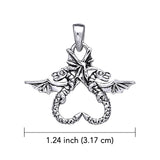 Dragon’s power of two ~ 14K White Gold Pendant WTP896