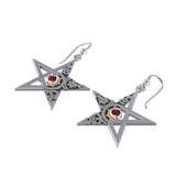 The Star Steampunk Silver and Gold Earrings MER1353 - Jewelry