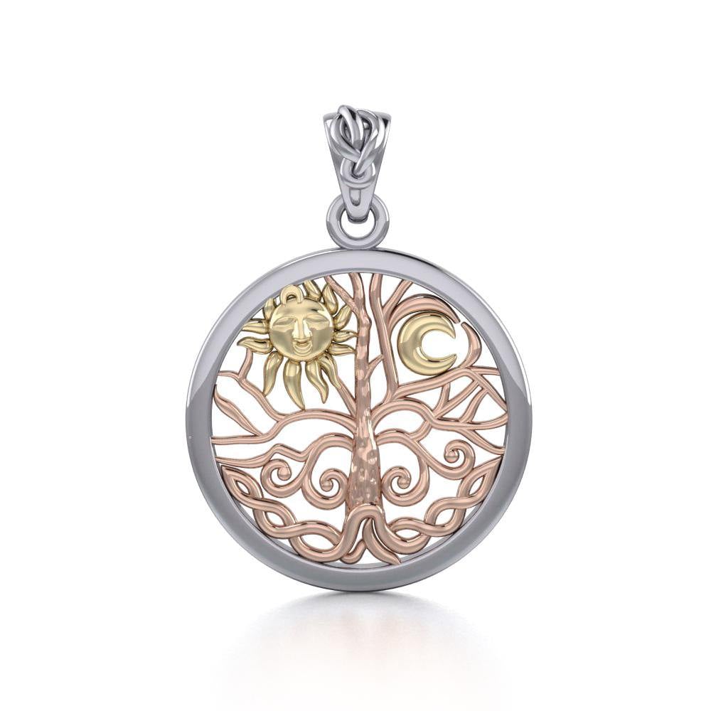 Pagan & Wicca Tree of Life ~ Three Tone Jewelry Pendant OTP3109 - Jewelry