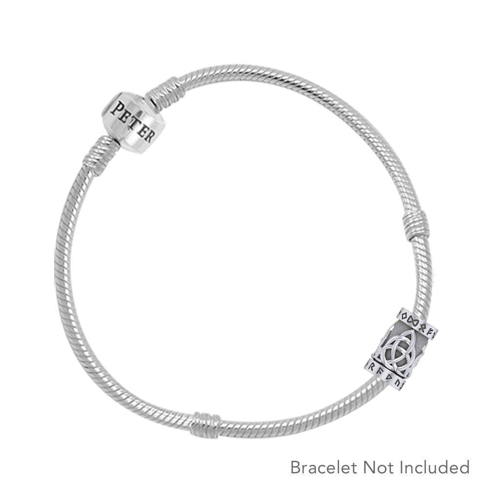 Triquetra with Rune Symbol Silver Bead TBD359 - Jewelry