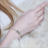 Om Symbol with Celtic Accented Silver Bead TBD364 - Jewelry