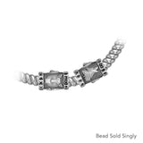 Wolf with Rune Symbol Silver Bead TBD366 - Jewelry