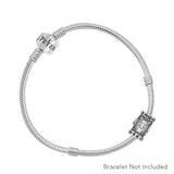 Wolf with Rune Symbol Silver Bead TBD366 - Jewelry