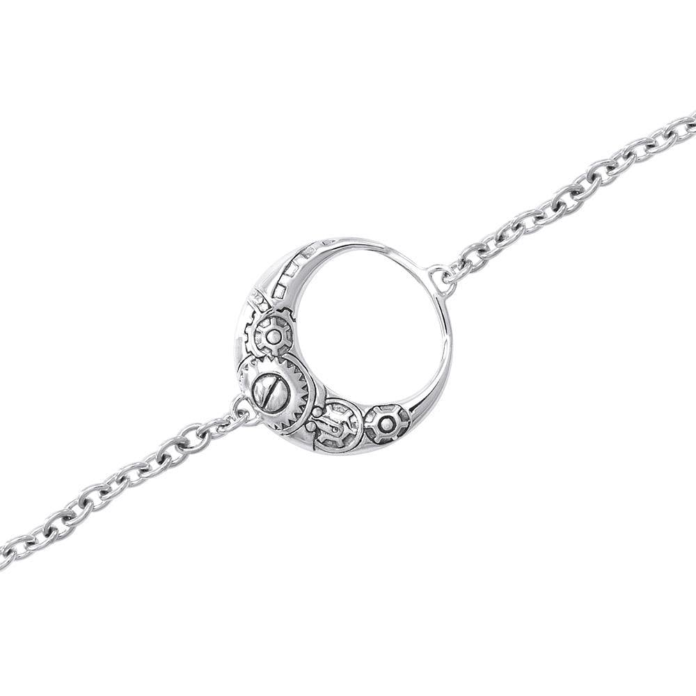 Steampunk in the works of Wicca ~ fine Sterling Silver Jewelry Bracelet TBL287 - Jewelry