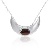 An elegant reminder of Crescent Moonโ€s power ~ Sterling Silver Necklace with Gemstone TN264 - Jewelry