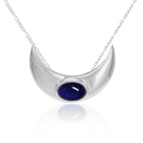 An elegant reminder of Crescent Moonโ€s power ~ Sterling Silver Necklace with Gemstone TN264 - Jewelry