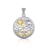 A Lifetime Treasure ~ Silver and 14K Gold Accent Pendant TPV3109