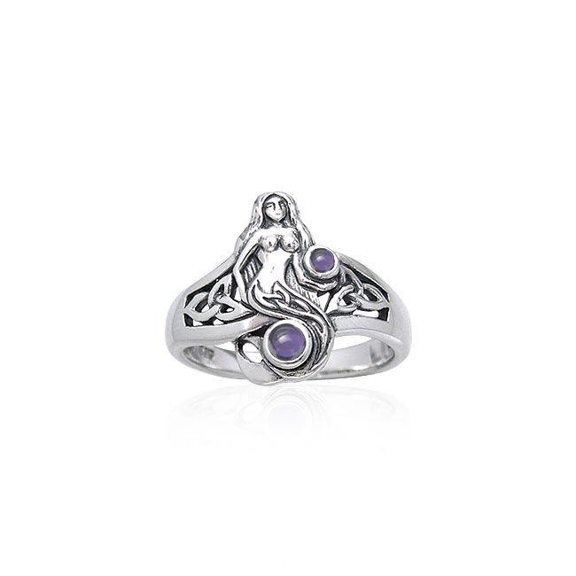 Celtic Mermaid Ring TRI045 - Jewelry