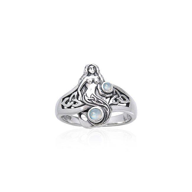Celtic Mermaid Ring TRI045 - Jewelry