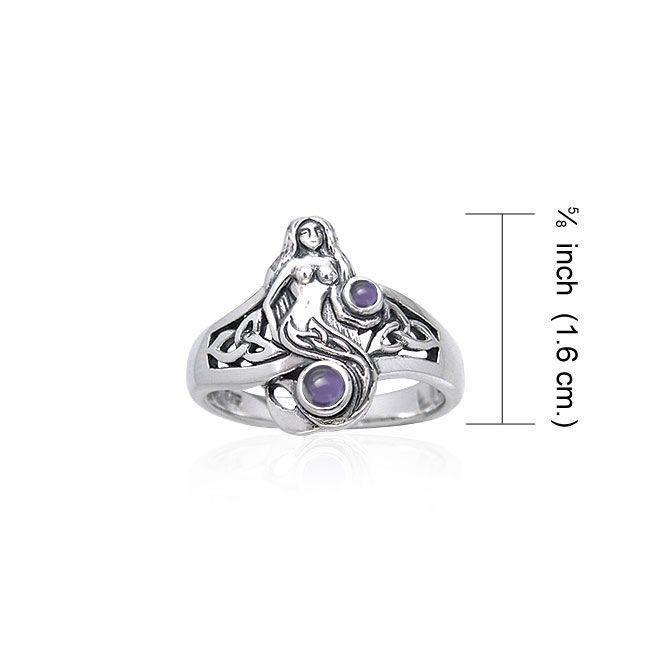 Celtic Mermaid Ring TRI045 - Jewelry