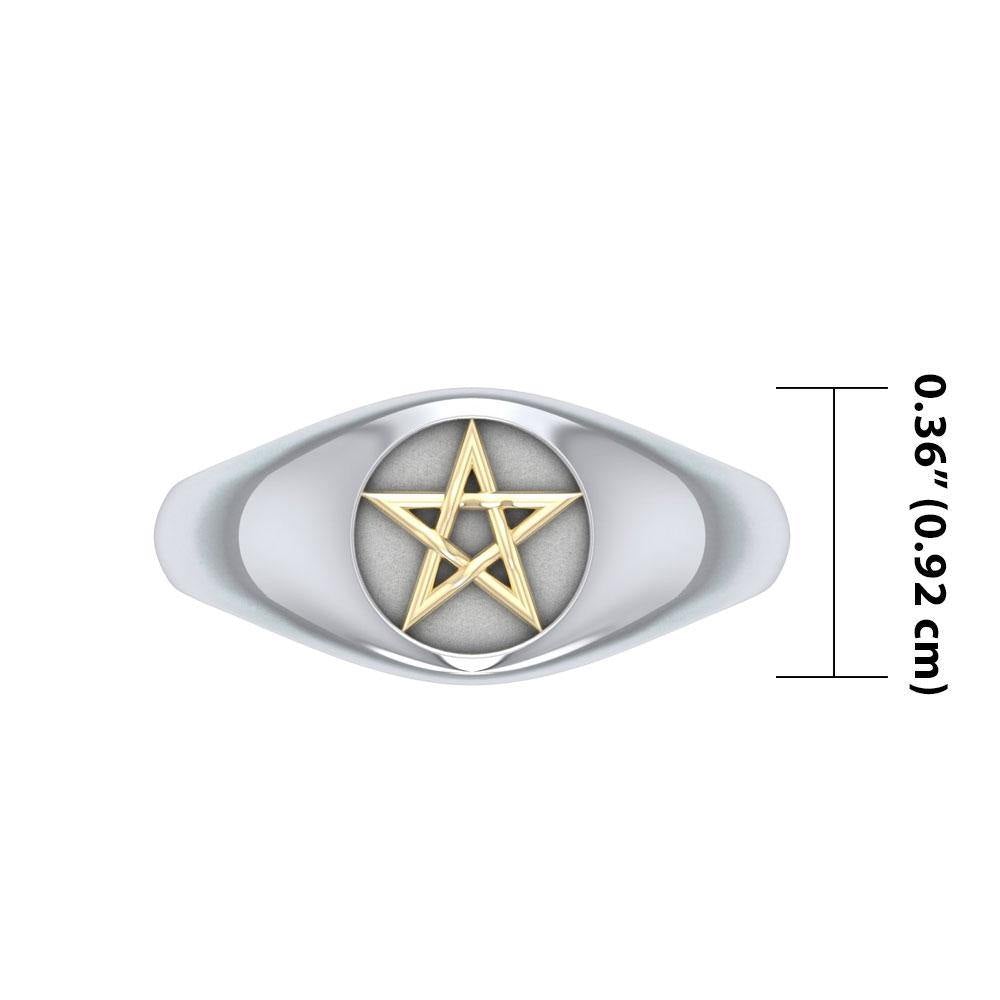 The Star Silver and Gold Ring TRV595 - Jewelry