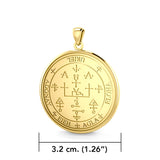 Sigil of the Archangel Uriel Solid Gold Pendant GPD2824