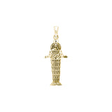 Artemis Ephesus Goddess Solid Yellow Gold Pendant GPD2842