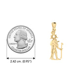 Sobek Egyptian God Solid Yellow Gold Pendant GPD2844