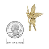 Archangel Michael 14K Yellow Gold Pendant GPD3073