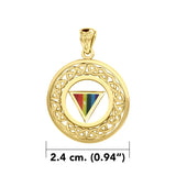 Celtic Knot LGBTQ Pride Solid Gold Pendant GPD729