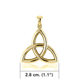 Unveil Ancient Wisdom: Celtic Triquetra Knot Solid Gold Pendant - GTP085 | Embrace the Eternal Interplay of Mind, Body, and Spirit