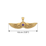 Egyptian Wings Solid Yellow Gold Pendant GTP1604