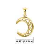 Magick Moon Solid Gold Pendant GTP2963