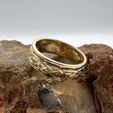 Celtic Knotwork 14K Yellow Gold Spinner Ring GTR1757