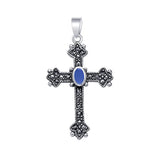 Medieval Cross Silver & Marcasite Pendant JP010