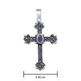 Medieval Cross Silver & Marcasite Pendant JP010