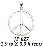 Peace Symbol Silver Pendant JP027