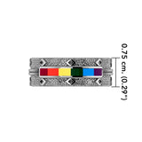 Rainbow Inlay Silver Ring JR259