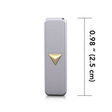 Power Triangle Silver and 14k gold accents Pendant MPD194