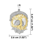 Live Beautifully with the Tree of Life ~ Sterling Silver Jewelry Pendant with 14k gold accent MPD974