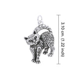 Silver Kitty Charm TCM086