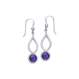 Infinity Sterling Silver Earrings With Cabochon TE1026