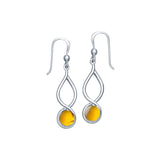 Infinity Sterling Silver Earrings With Cabochon TE1026