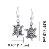 Diamondback Turtle Silver Earrings TE2798 - Jewelry