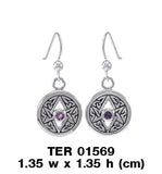 Celtic Triquetra Hexagram Sterling Silver Earrings TER1569