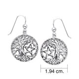 Mickie Mueller Tree of Life Pentacle Sterling Silver Earrings TER1106