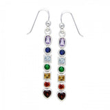 Silver Chakra Earrings TER414 - Jewelry