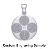 Seal of Solomon with Zodiac Symbol Silver Pendant TMD294-CUSTOM