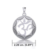 Hollow Om Meditation Silver Pendant TP1230