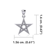 Silver Pentagram Pentacle Pendant TP1440