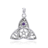 I dream beyond…beyond the Sun, the Moon and the Stars in a Pentagram Sterling Silver Pendant TP3268