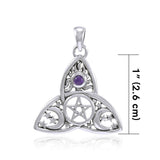 I dream beyond…beyond the Sun, the Moon and the Stars in a Pentagram Sterling Silver Pendant TP3268