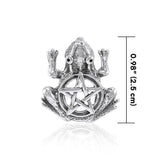 Frog Pentacle Sterling Silver Pendant TP3293