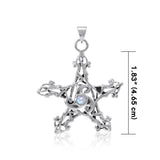 Pentagram Sterling Silver Pendant TP3300