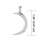 Crescent Moon Sterling Silver Pendant TP613