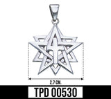 Cross Star Of David Sterling Silver Pendant TPD530